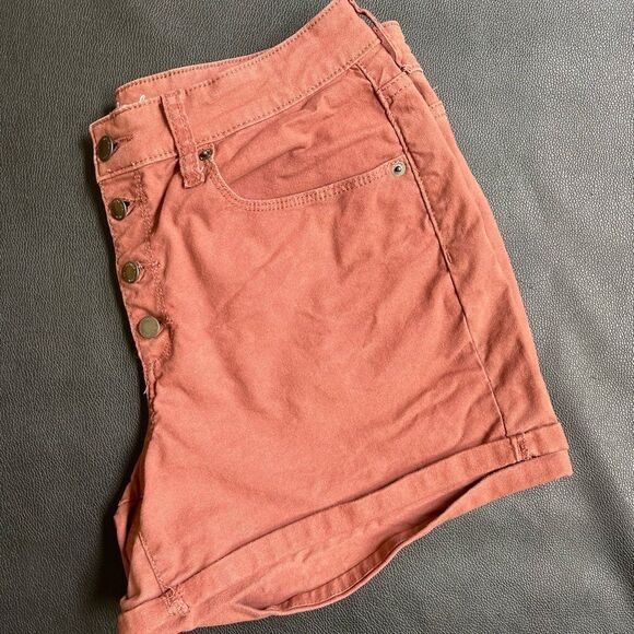 10/30 universal thread high rise midi shorts mauve button fly - Picture 6 of 6